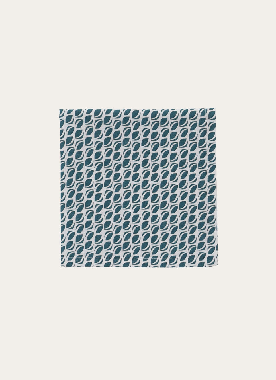 LOT DE 2 SERVIETTES DE TABLE EN COTON IMPRIMÉ VERT CEDRE