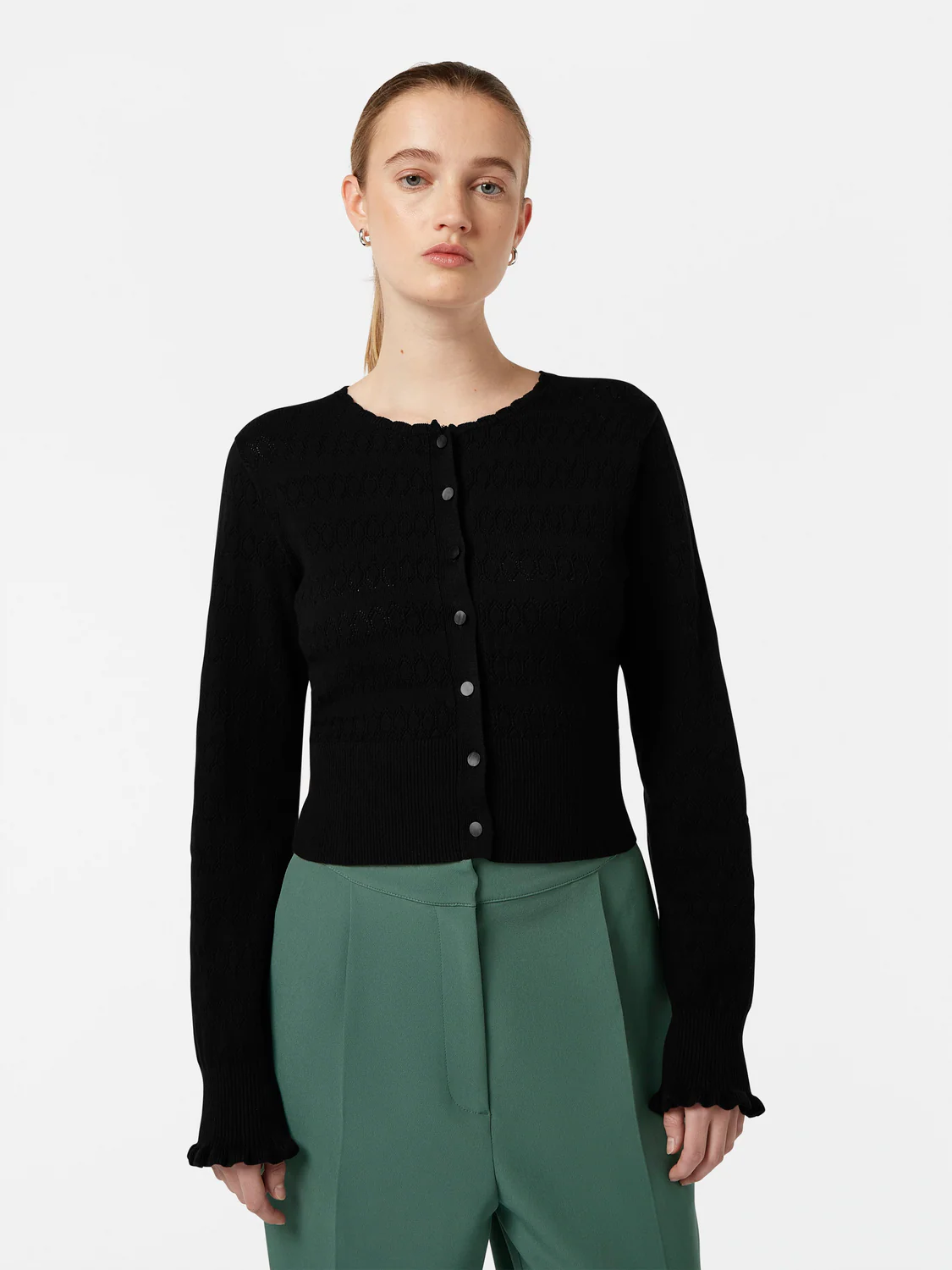 Pointelle Stitch Cardigan