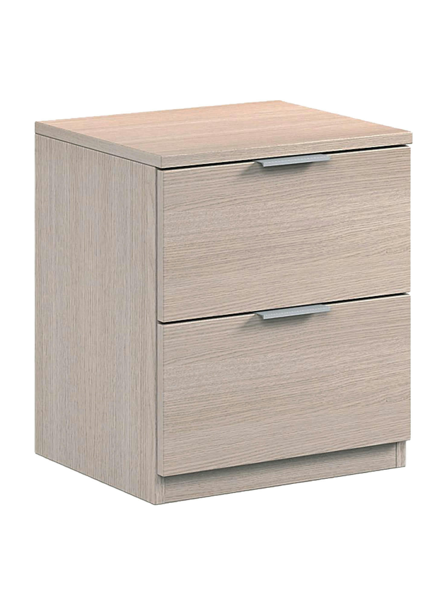 DMILA - Table de chevet avec 2 tiroirs effet bois chêne