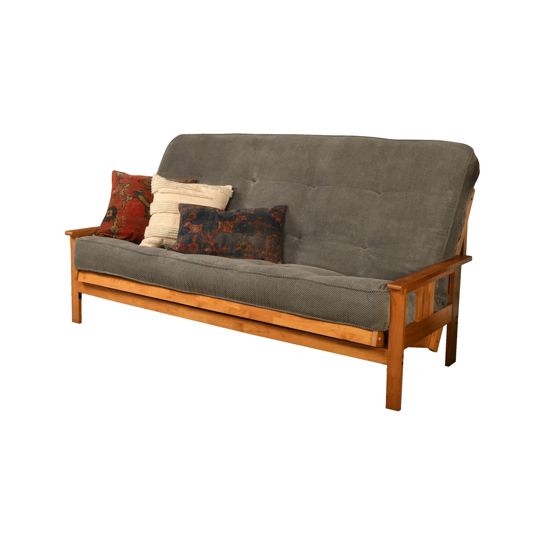 Somette Monterey Queen-size Futon Set in Butternut Finish with Marmont Mattress