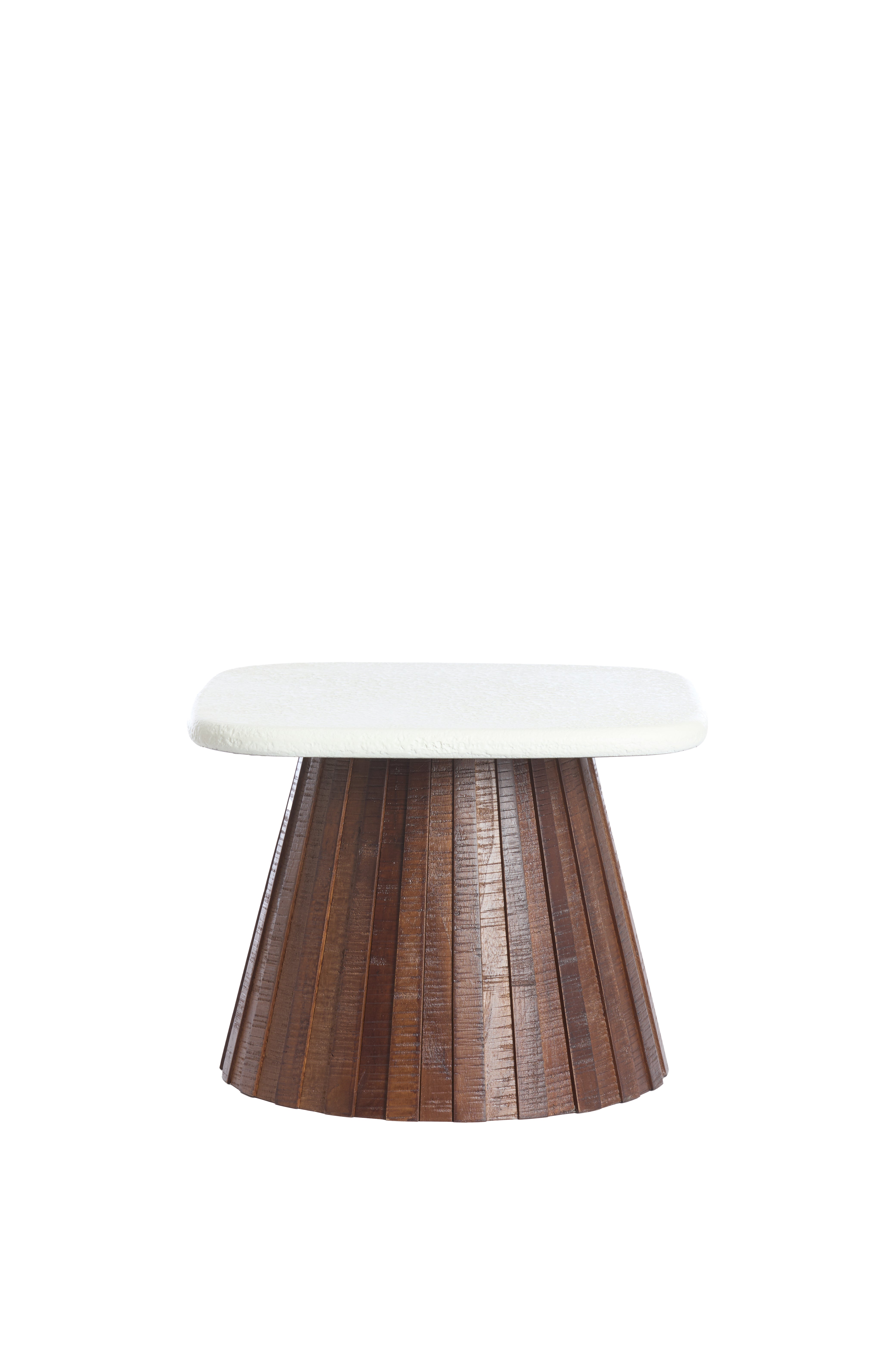 Light & Living bijzettafel OKATO - Ø45x35cm - wit
