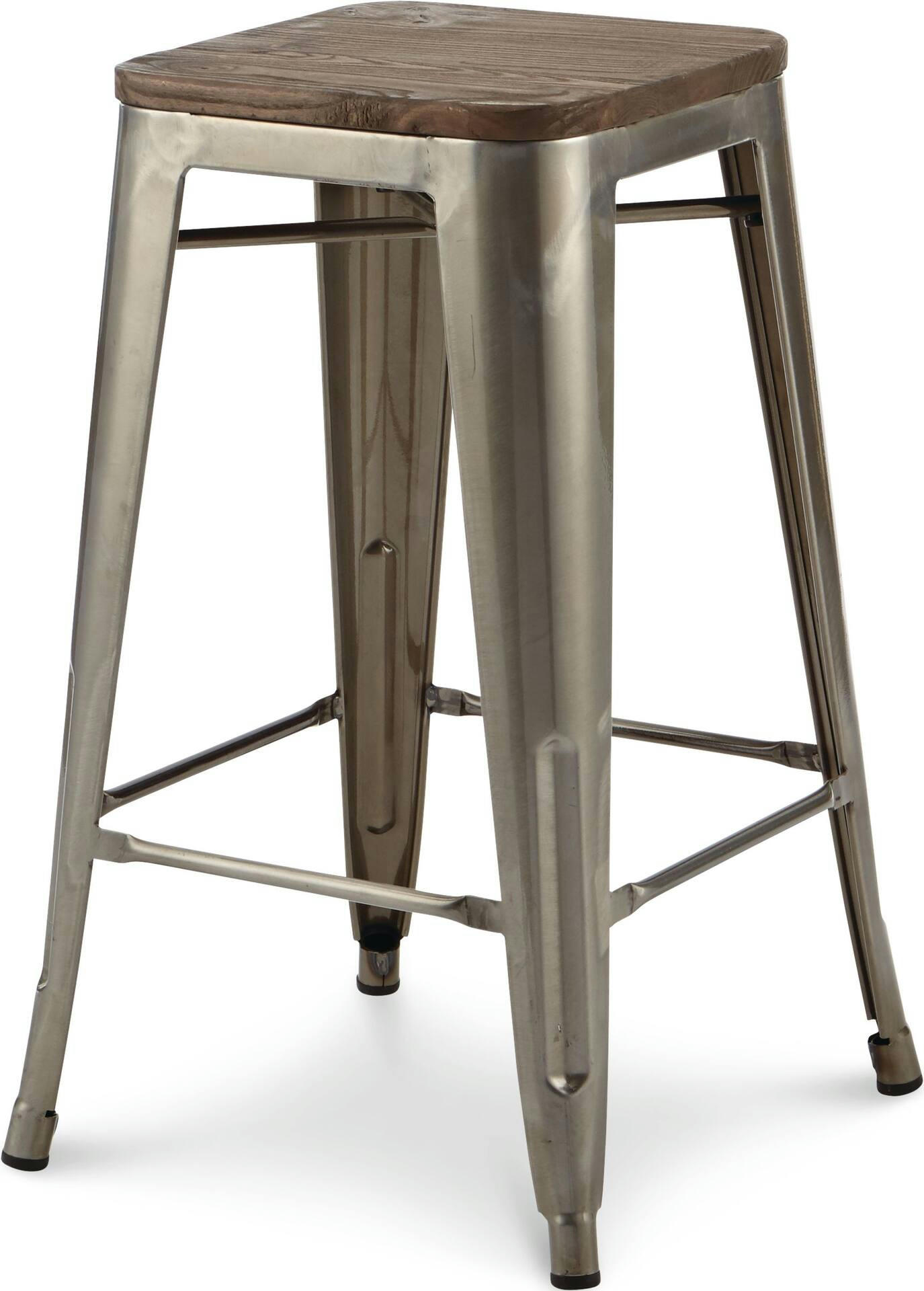CANVAS Union Metal & Wood Bar Stool (2-Piece Set), Brown