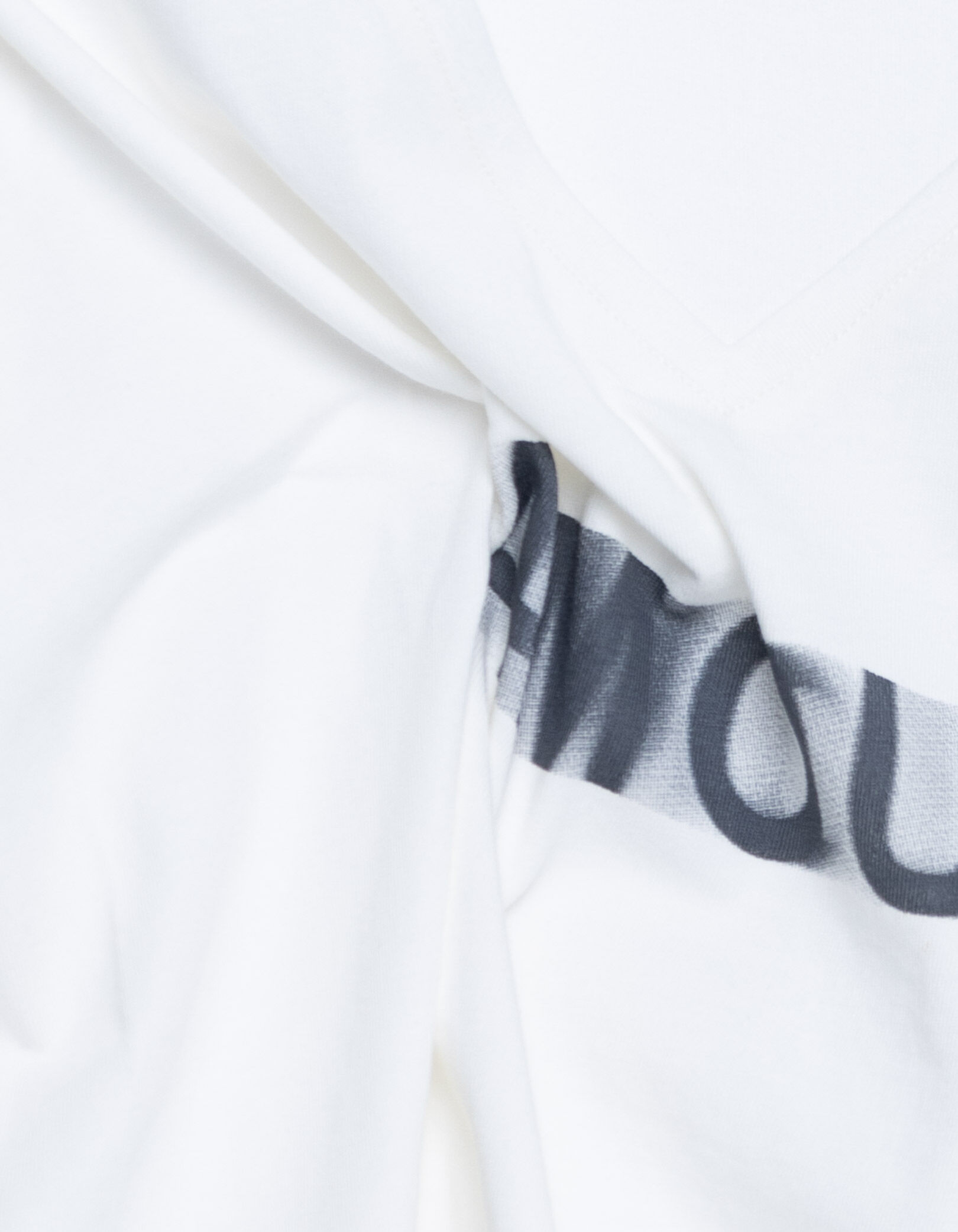 Tee-shirt blanc coton bio message épaulettes Femme