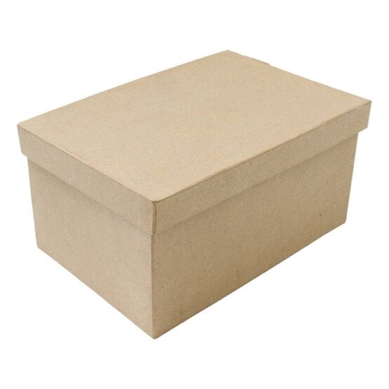 Mache Rectangular Box (with lid) 25cm