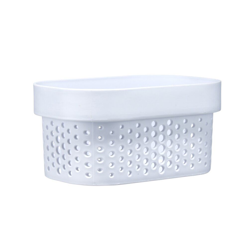 Panière de rangement plastique gris 12x6xH8cm