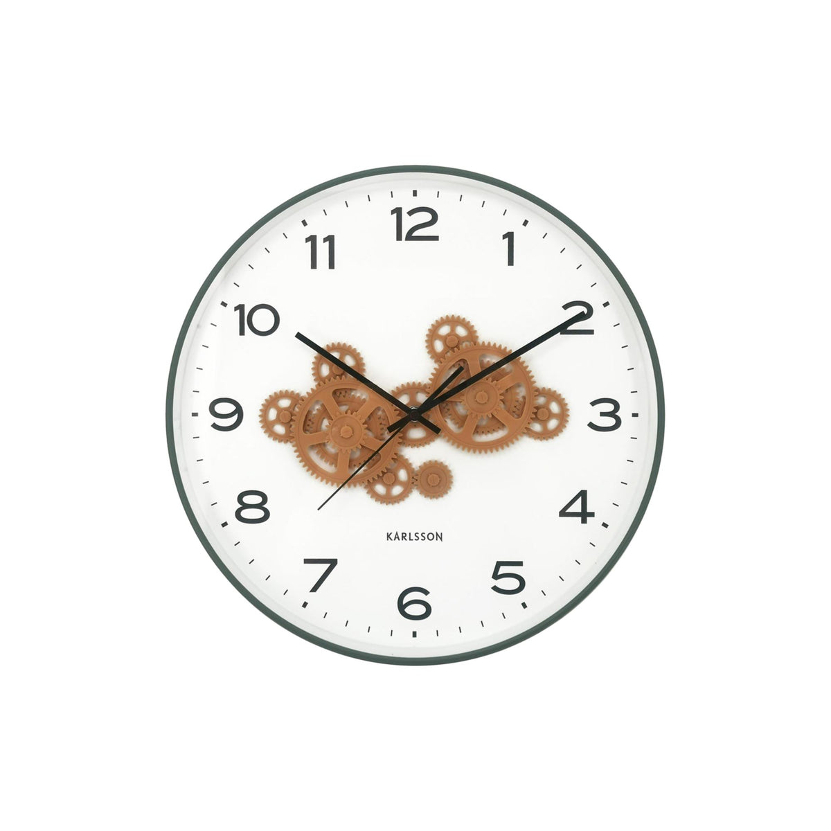 Karlsson wandklok Open Gear - groen - Ø40cm