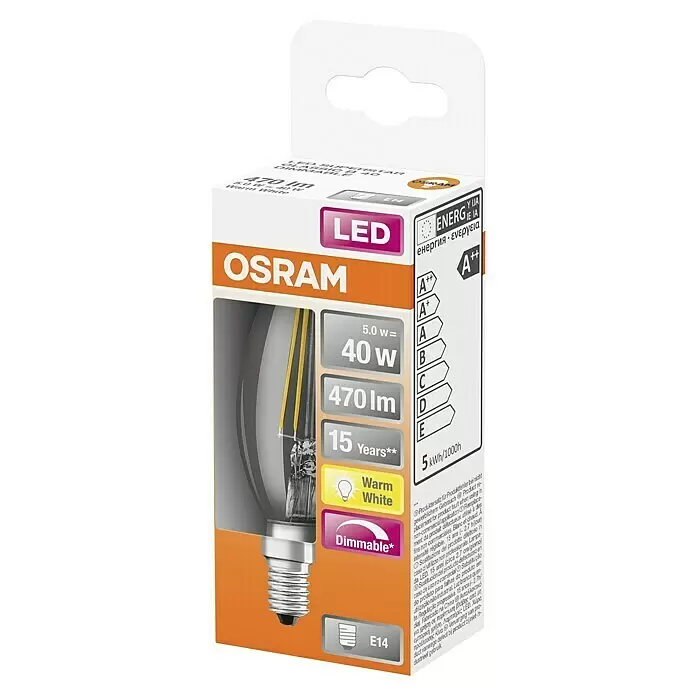 LYSPÆRE OSRAM LED MIGNONPÆRE DIMBAR E14 5W