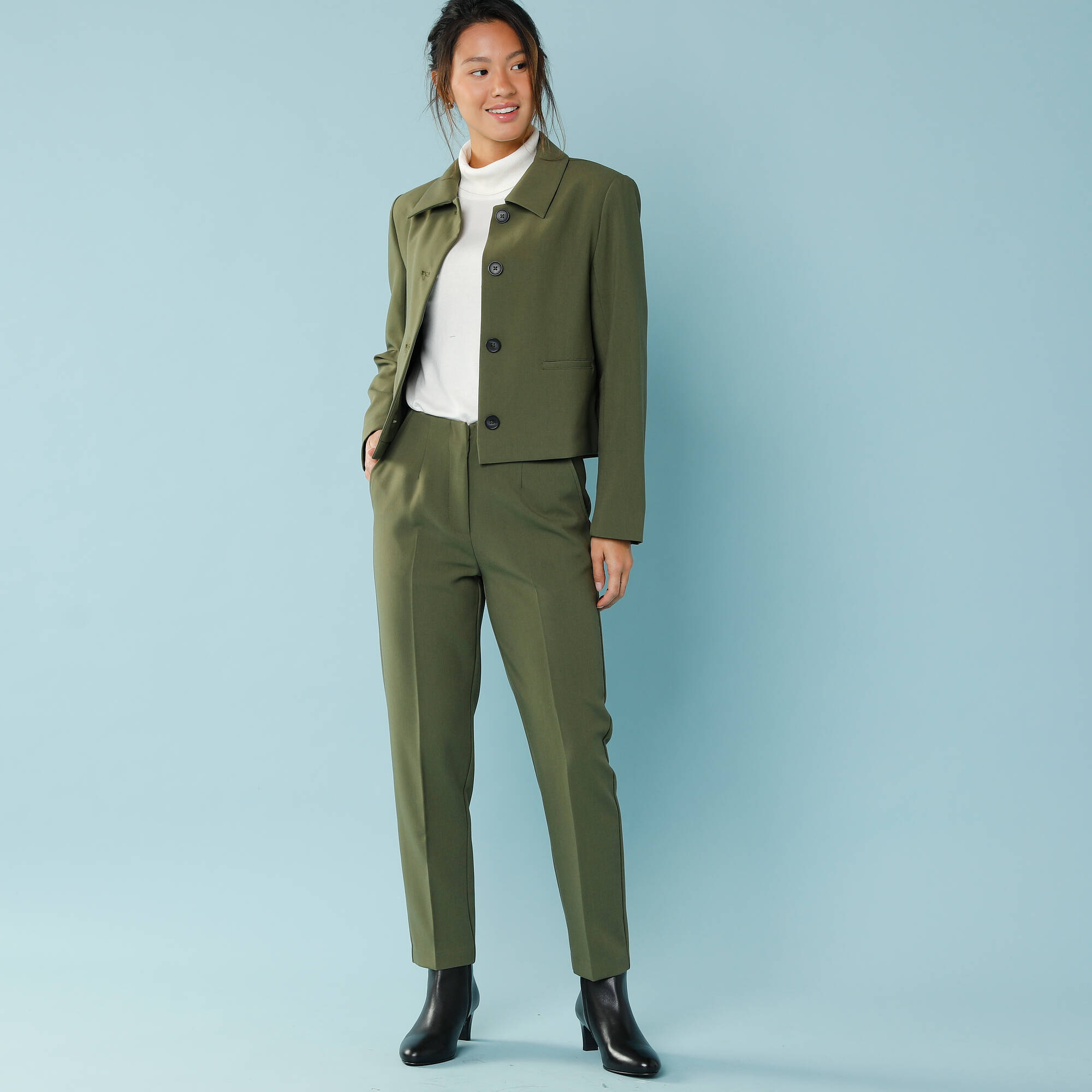 Pantalon cigarette uni, Spécial Petites