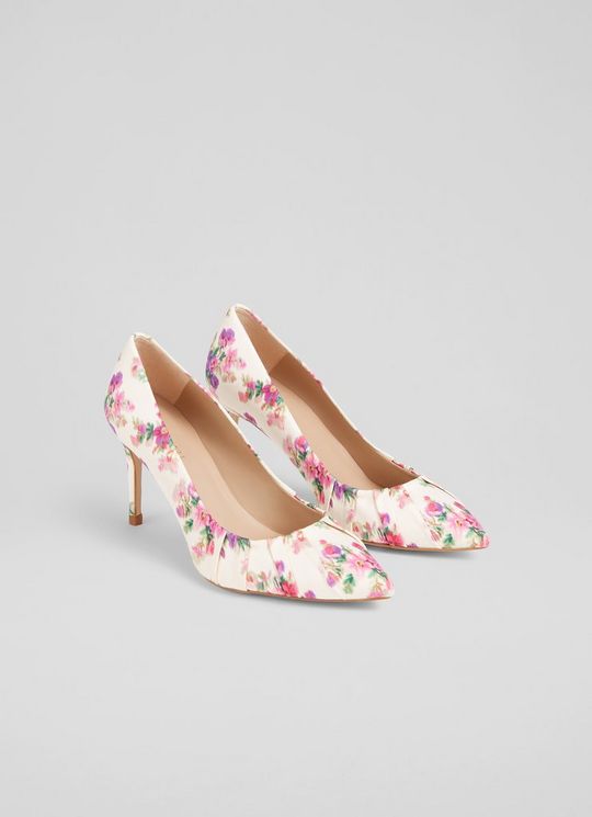 Florena Bouquet Print Cotton Pleated Courts