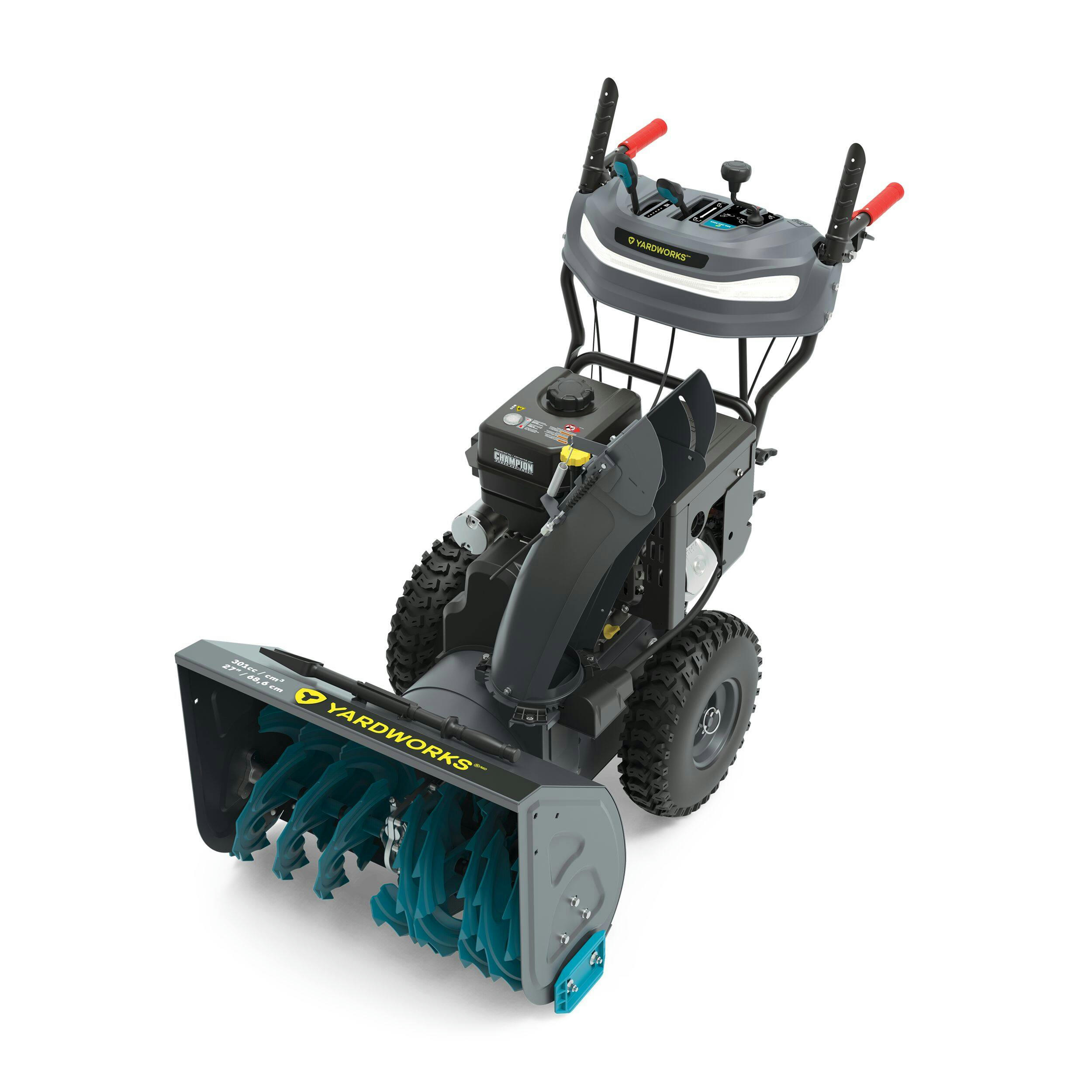 Yardworks 301cc 2-Stage Snowblower with Power Steering, 27-in