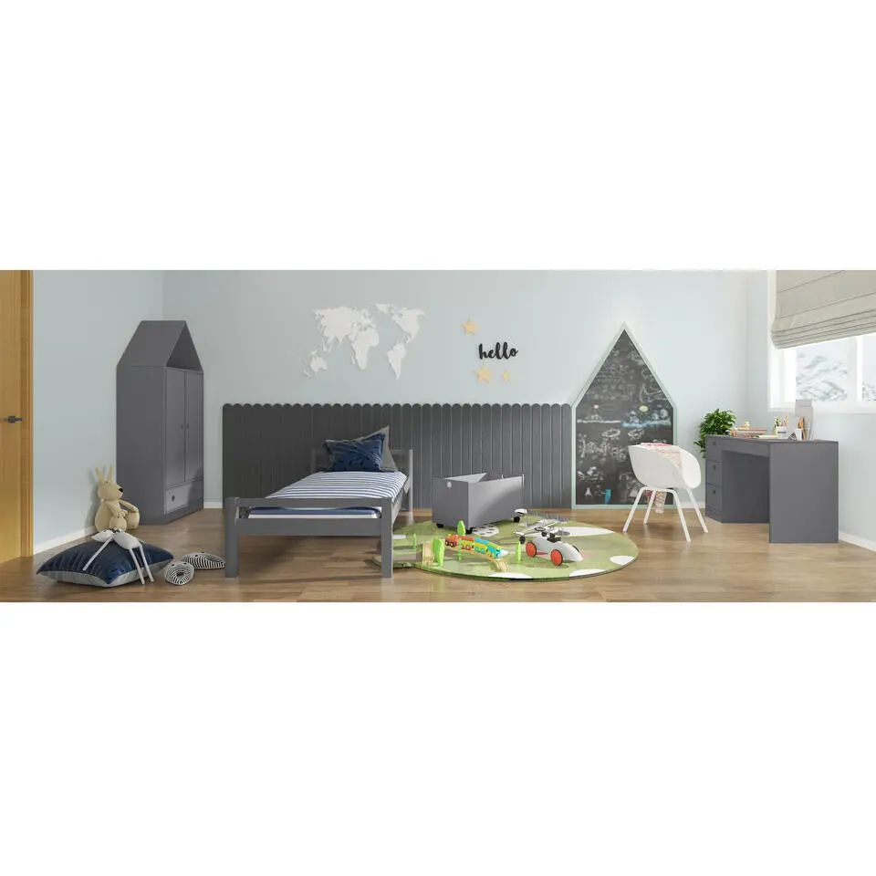 Alpi - Bureau met 3 lades in grijs