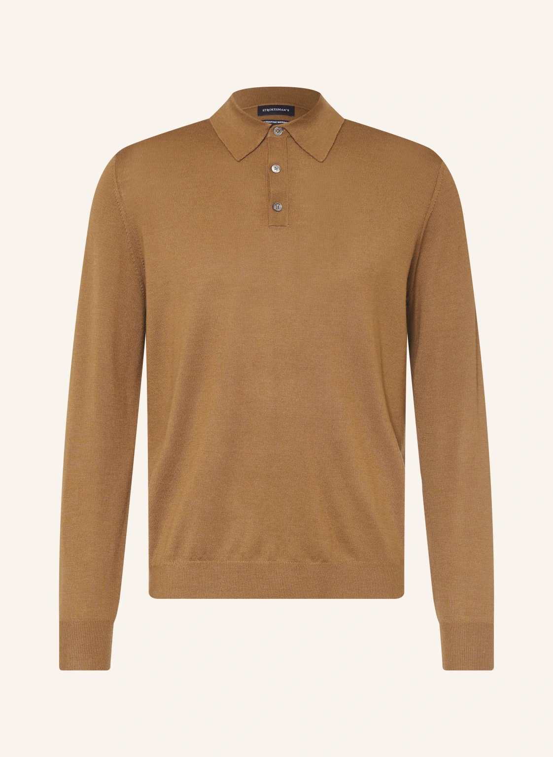 STROKESMAN'S Strick-Poloshirt aus Merinowolle