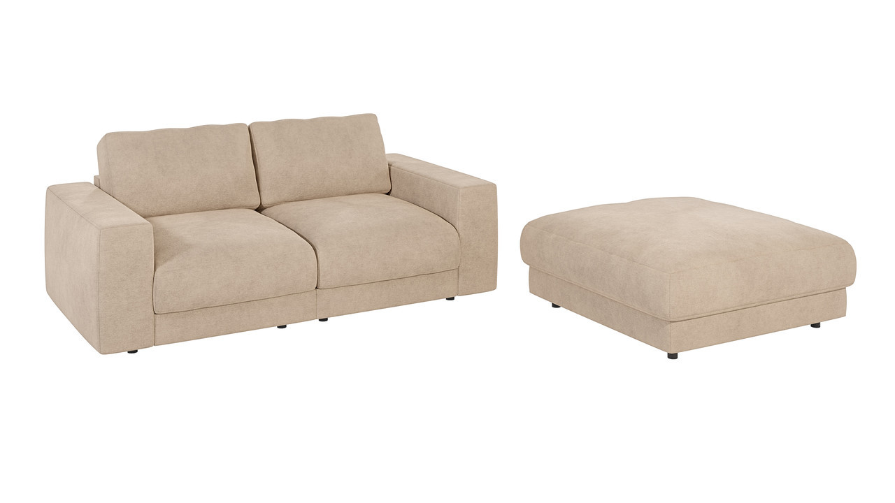 Ropez Mystic Sofa 2 os.  HO 184x96 cm mikrofibra kremowy