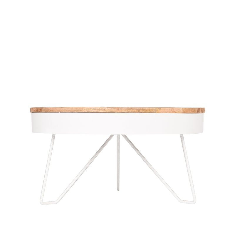 LABEL51 Salontafel Saran - Wit Metaal - 80x80x43cm