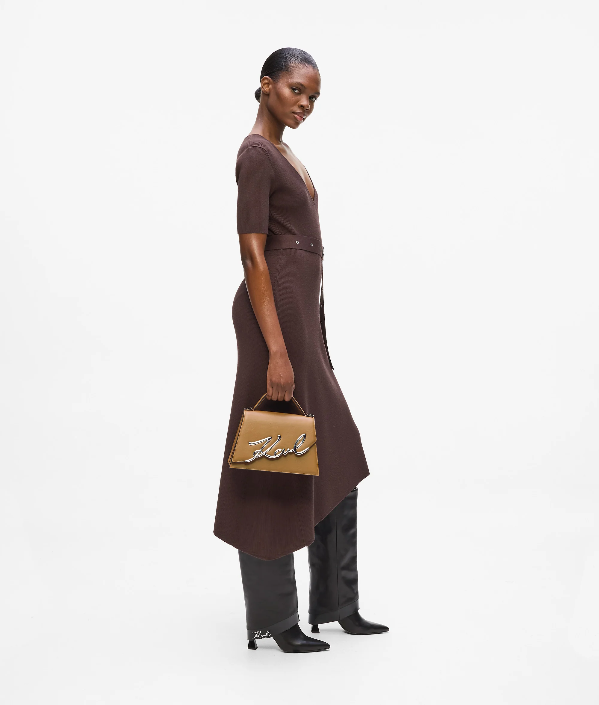 Sac bandoulière de taille moyenne K/Signature