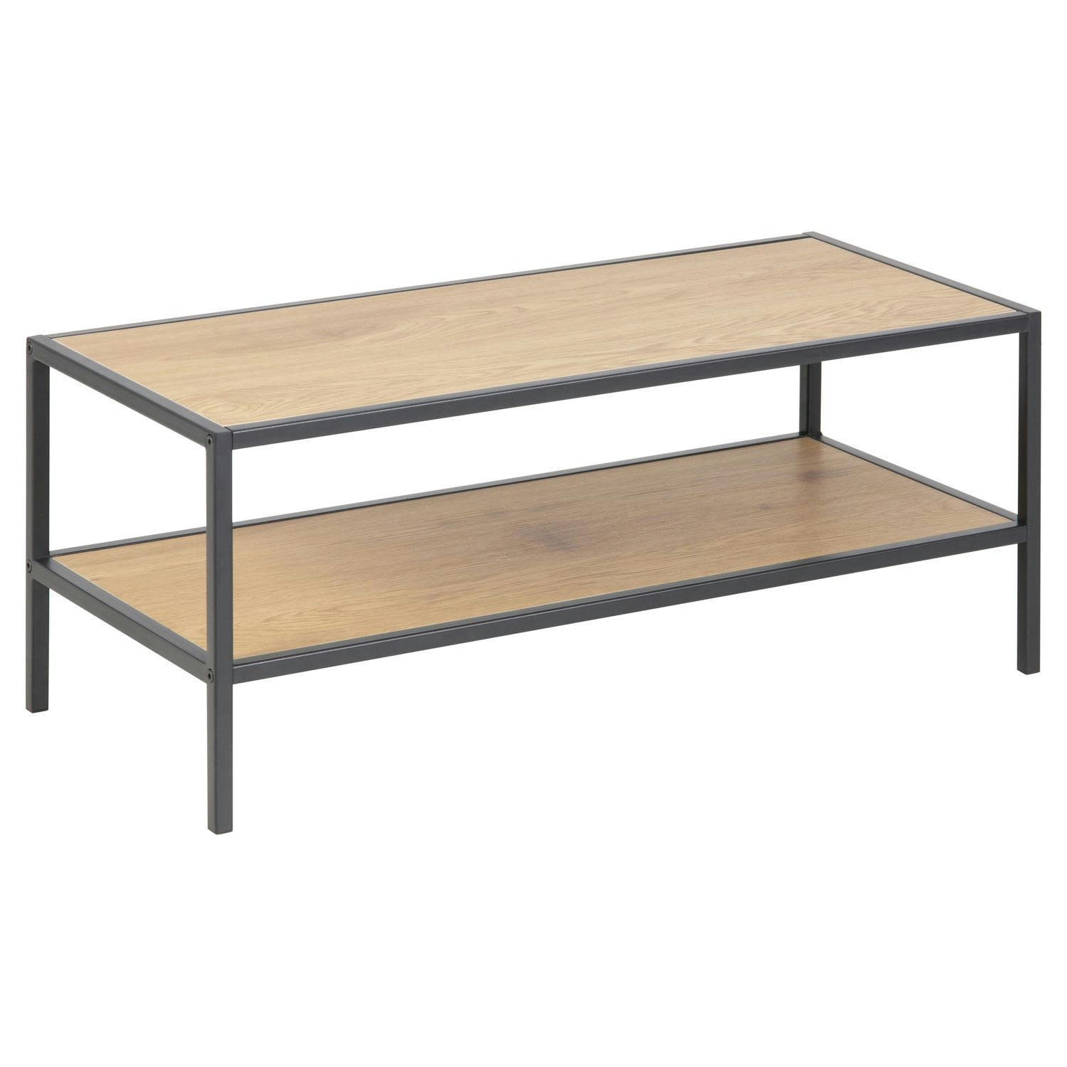 SIREINE - Meuble à chaussures ajouré 2 niveaux en mdf et métal beige