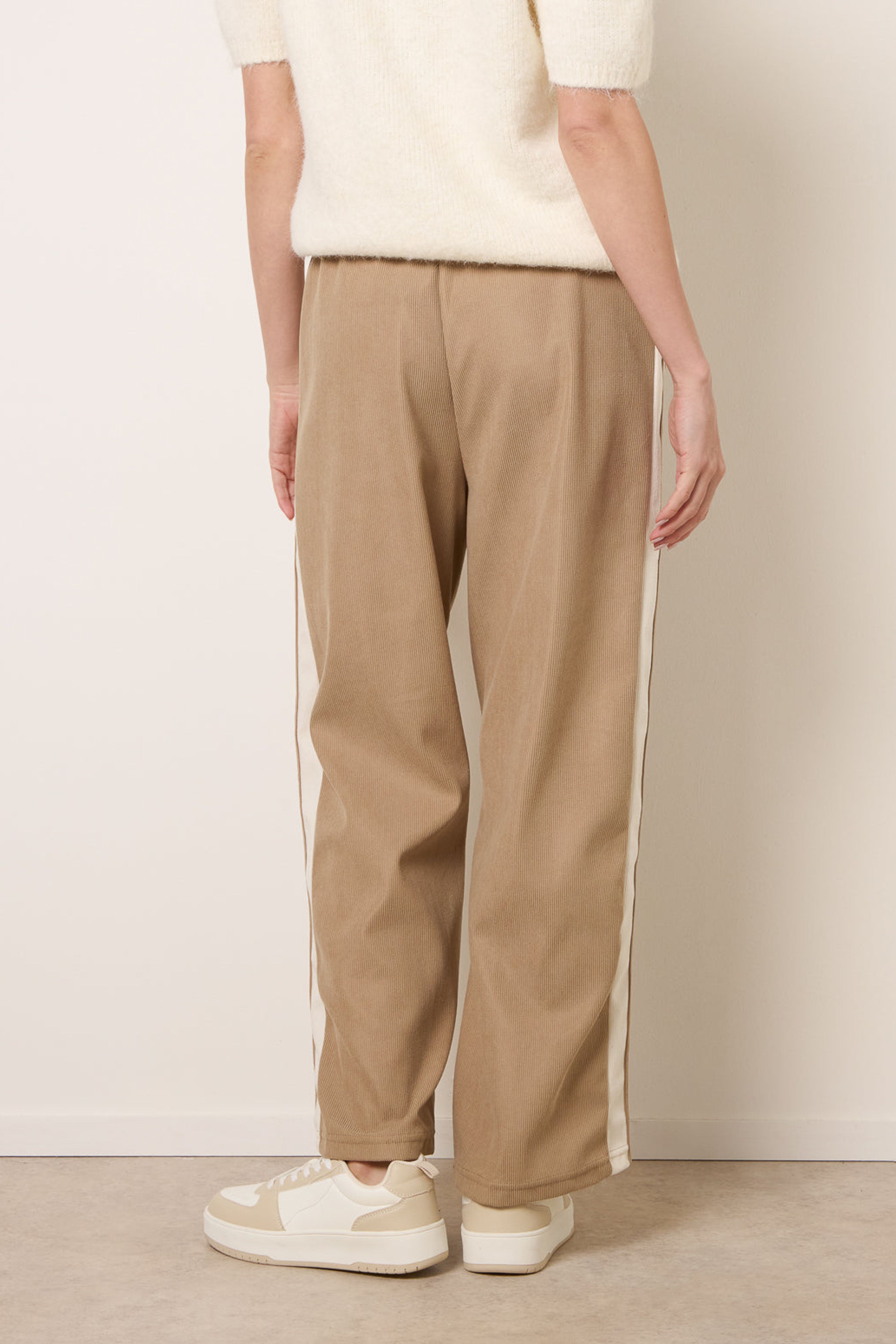 Blue Vanilla Stone Corduroy Side Stripes Trousers