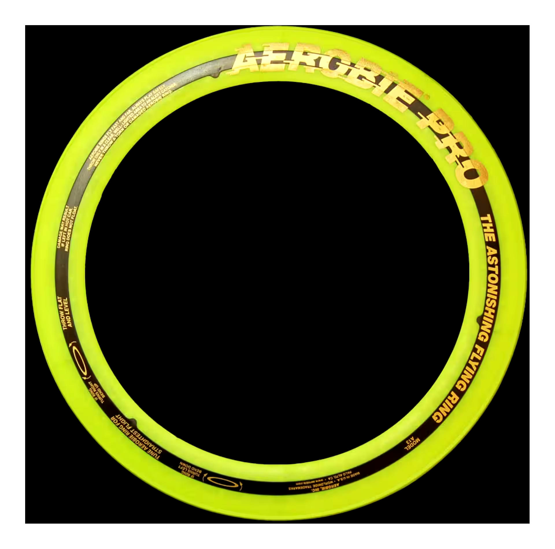 Swimways Aerobie Pro Ring Frisbee Flying Disc, Soft Rubber Edge,  13-in, Age 3+