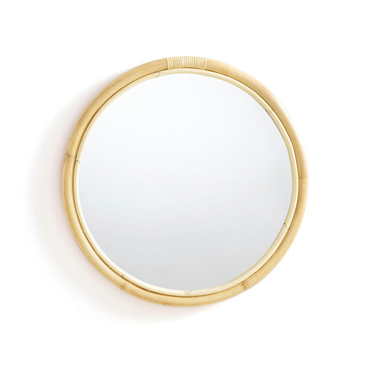 Miroir rond en rotin Ø60 cm, Nogu