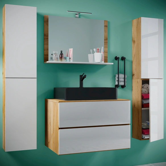 Waschplatz-Set »Lendas«, 5-tlg., 80 cm, braun