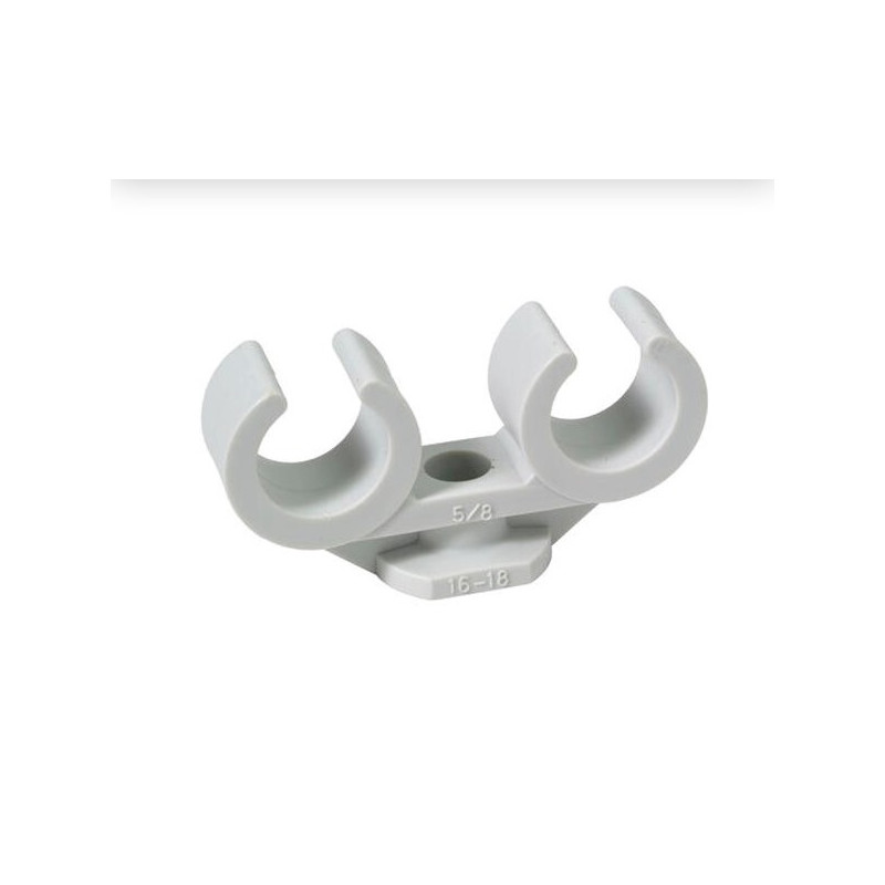 Attache trappe double grise Ø 20 mm 20 pièces REDDY