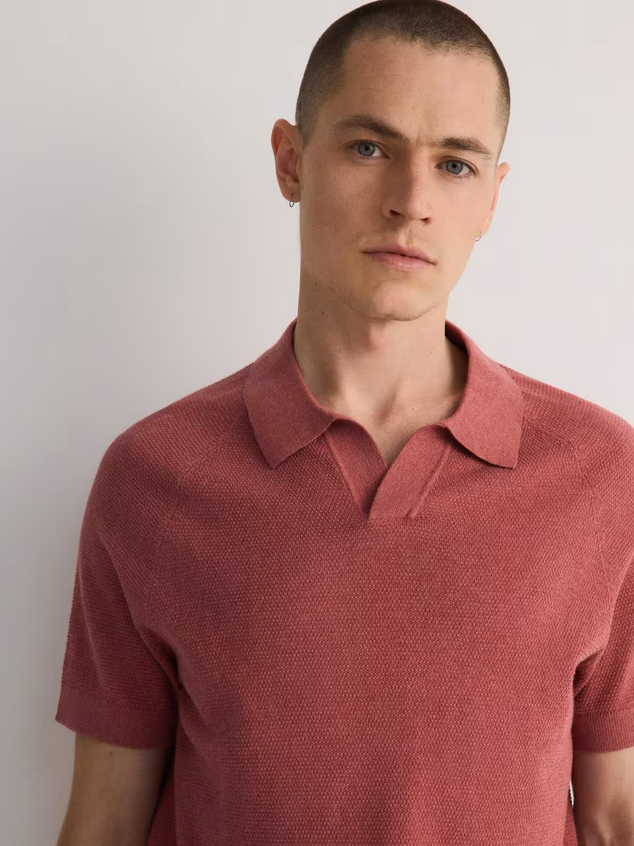 Polo Jumper With Lyocell Blend