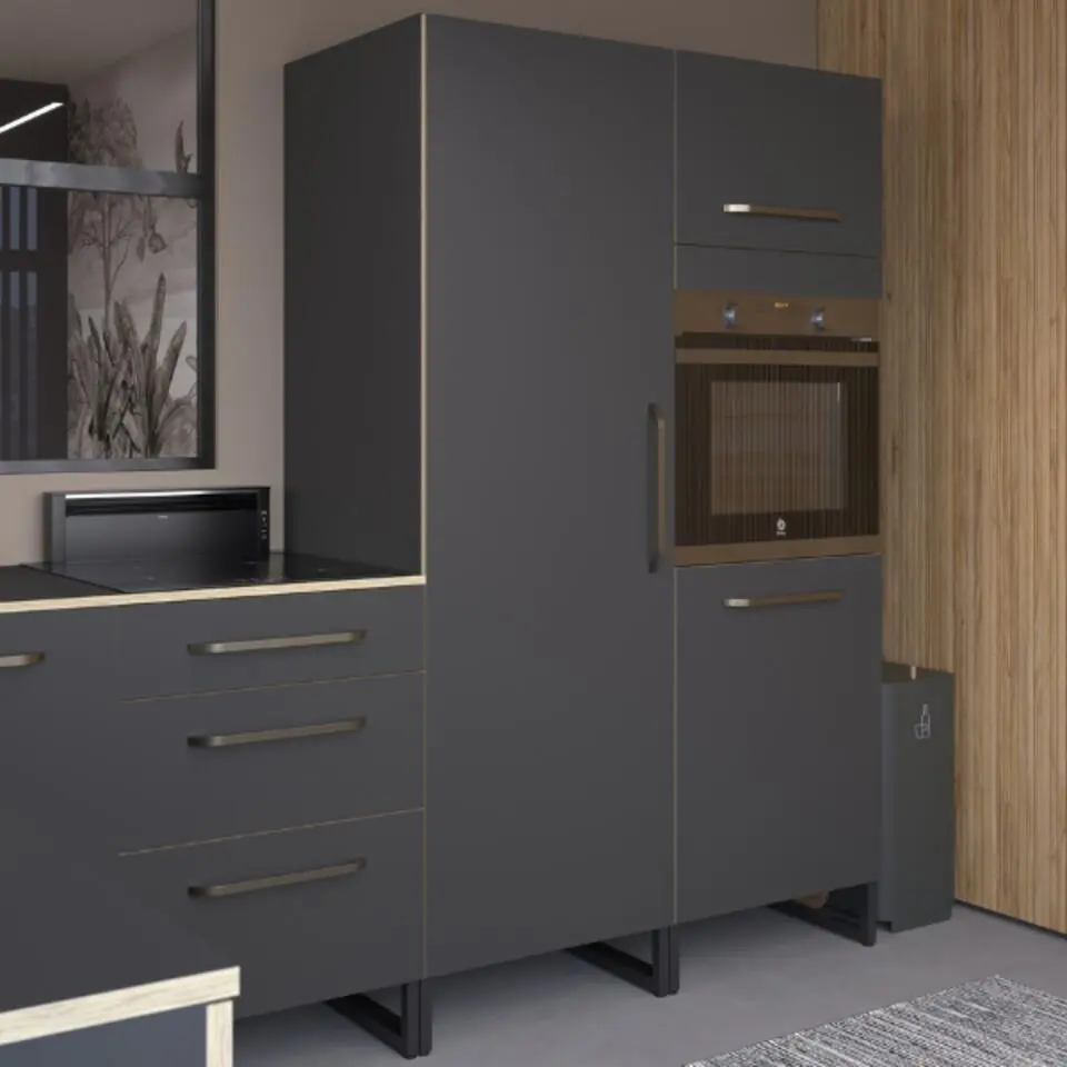 Kolomkast Wade met vier legplanken - antraciet