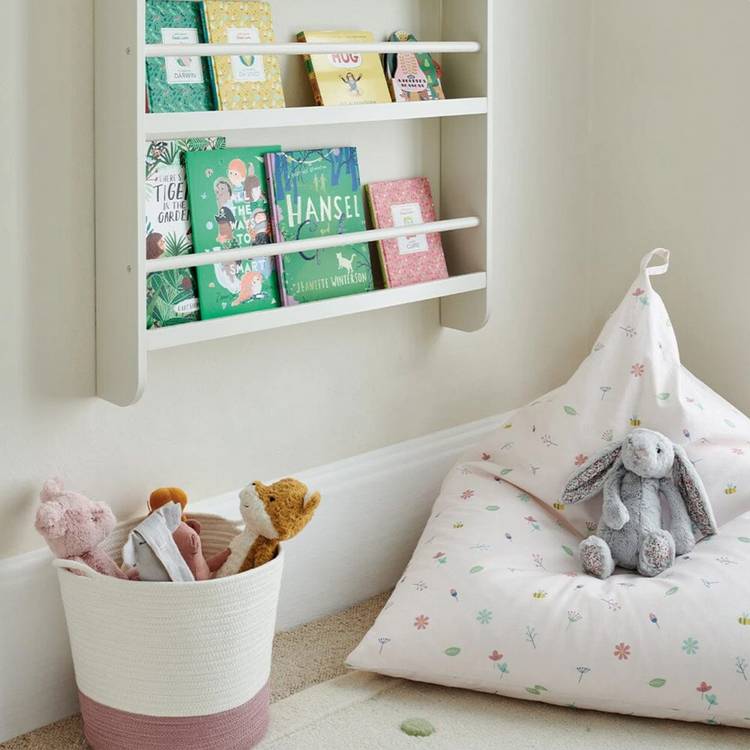 Great Little Trading Company Buzzy Bloom Bean Bag - White