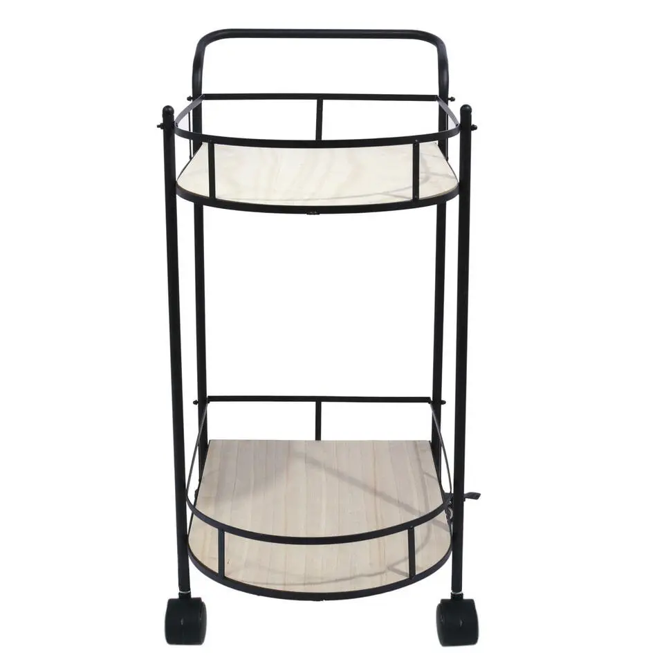 Home Deco Factory Keukentrolley Bistro - metaal/hout - 68x39x80 cm