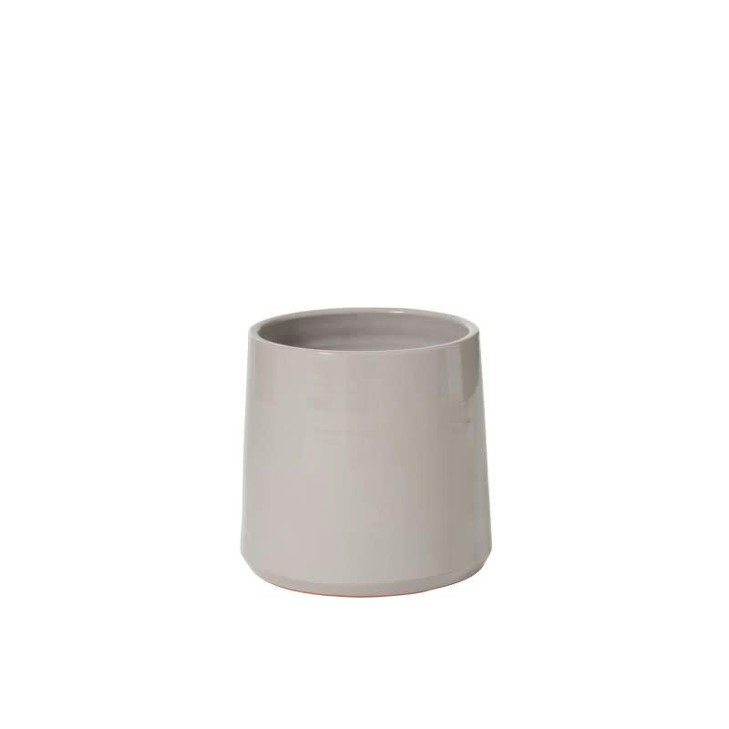 ROND - Cache-pot céramique gris H22,5cm