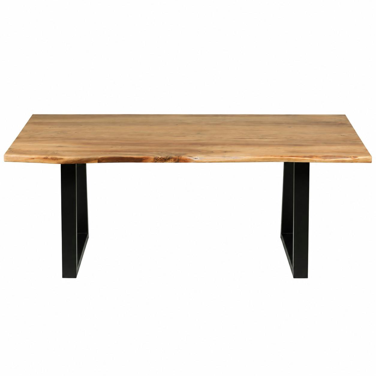 Table à manger bois d'acacia à bords naturels 200 cm CANYON