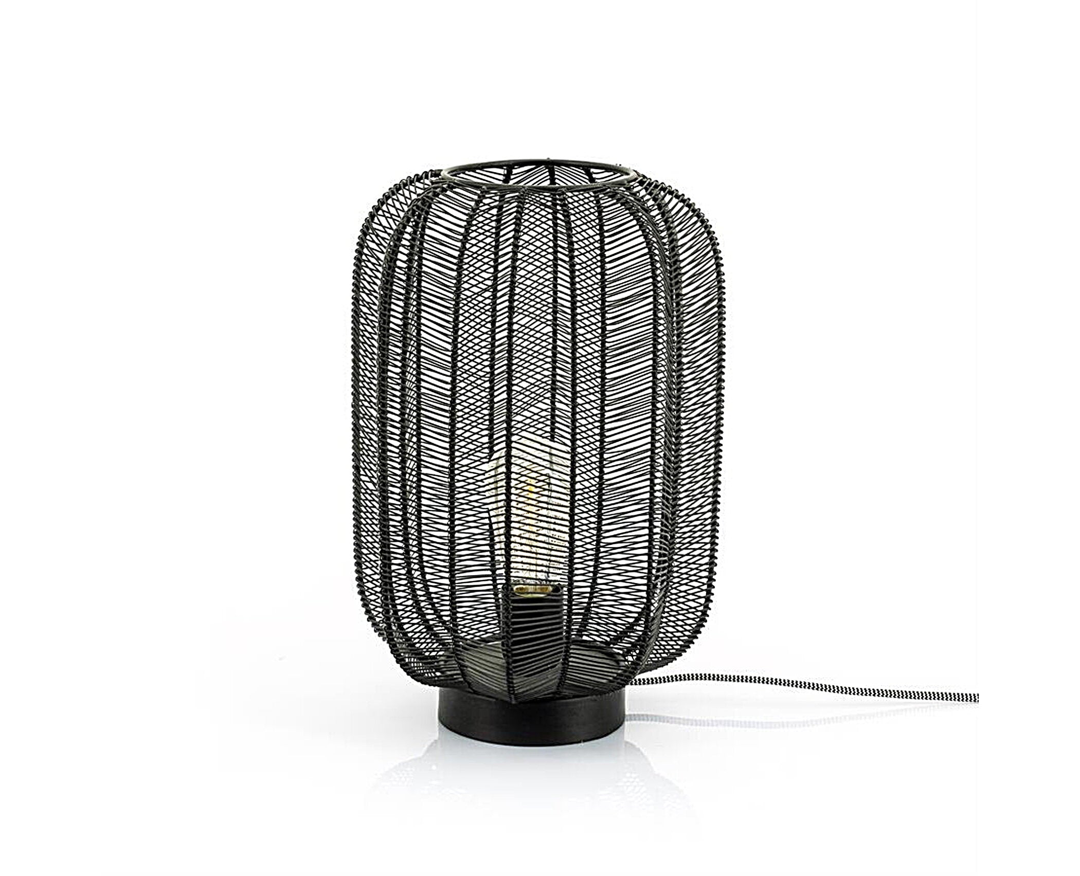 FurniLux Tafellamp Carbo – Stijlvolle Zwart Metalen Tafellamp - 24x24x38cm