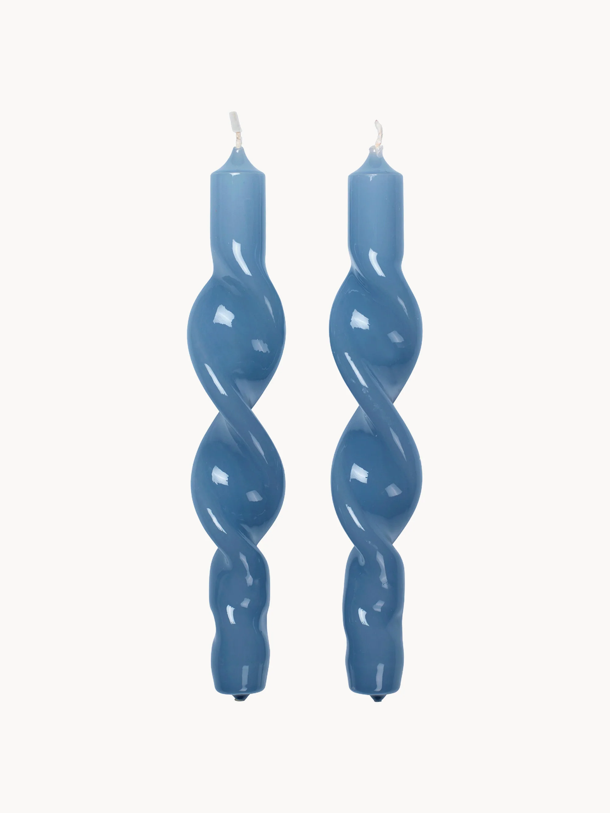 Handgefertigte Stabkerzen Twist, 2er-Set