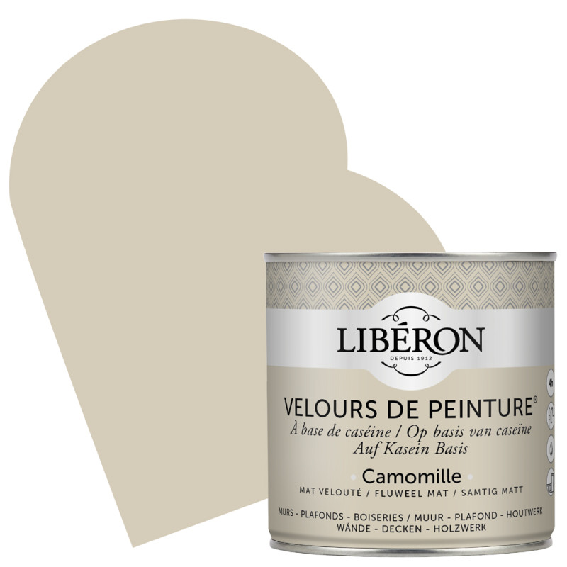 Peinture pour murs Velours de Peinture camomille mat 0,5 L LIBERON