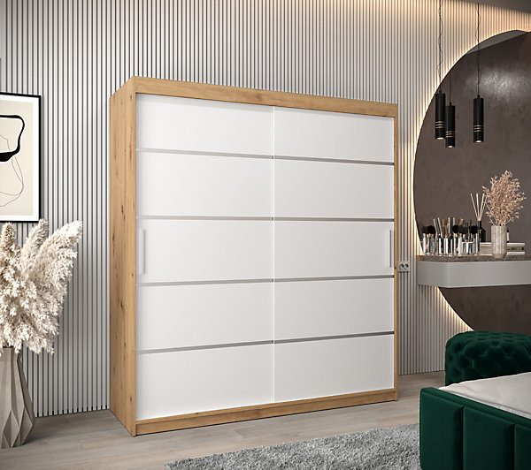 Armoire Verona 1 a portes coulissantes H. 200 x L. 180 x P. 62 2 portes