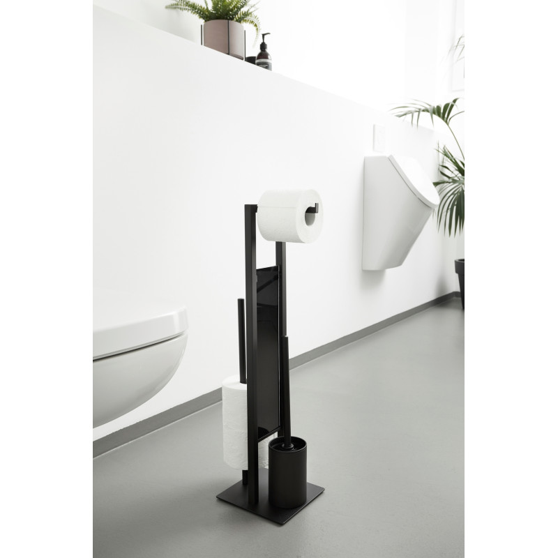 Porte-rouleau et brosse de toilette Rivalta noir WENKO