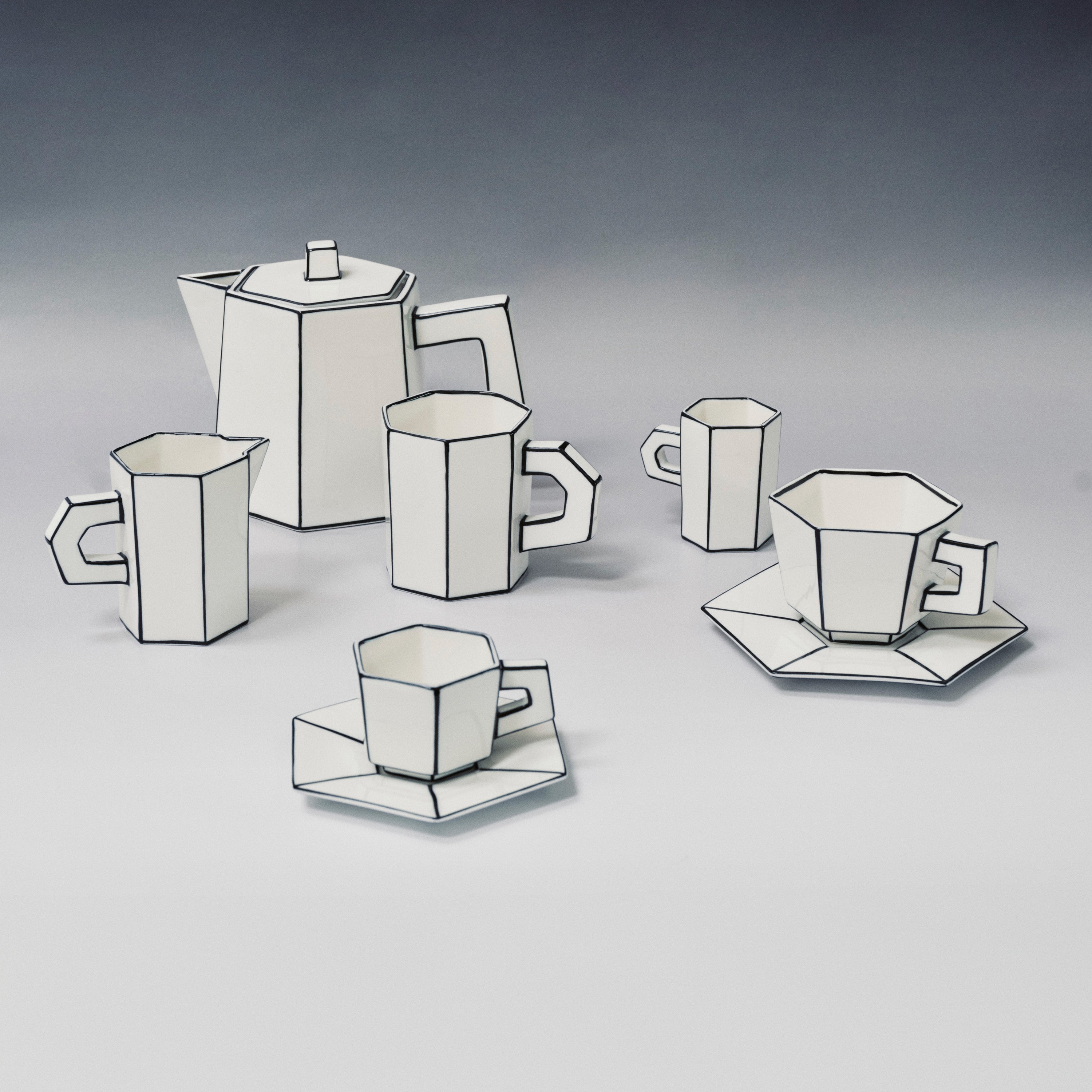 SERAX - Annebet Philips - Carte Blanche Cappuccino Kop & Schotel - Set