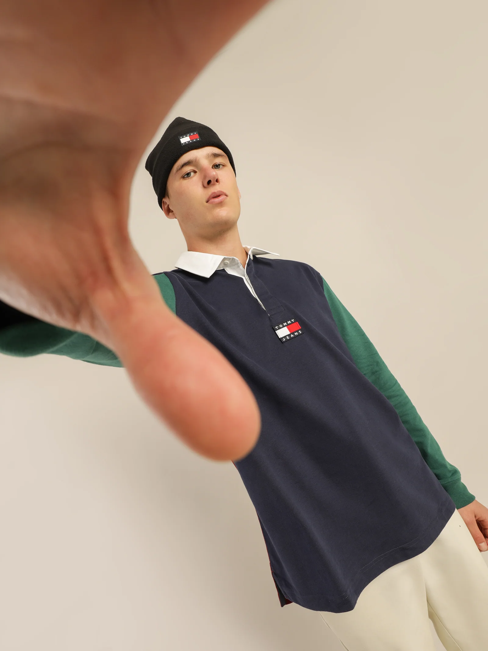 Tommy Badge Relaxed Fit Rugby Polo