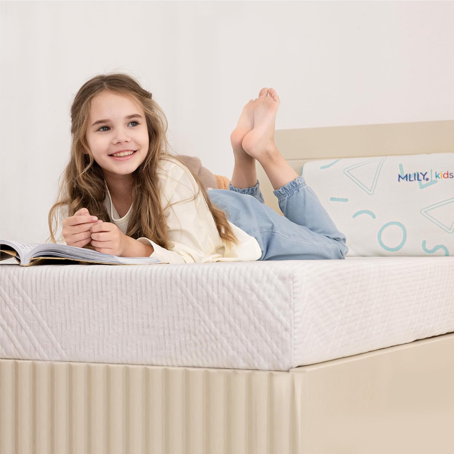 MLILY Twin Mattress in a Box, 8 inch Mattresses for Kids Bed Single Size Daybed Individual Bunk, Memory Foam Medium Firm