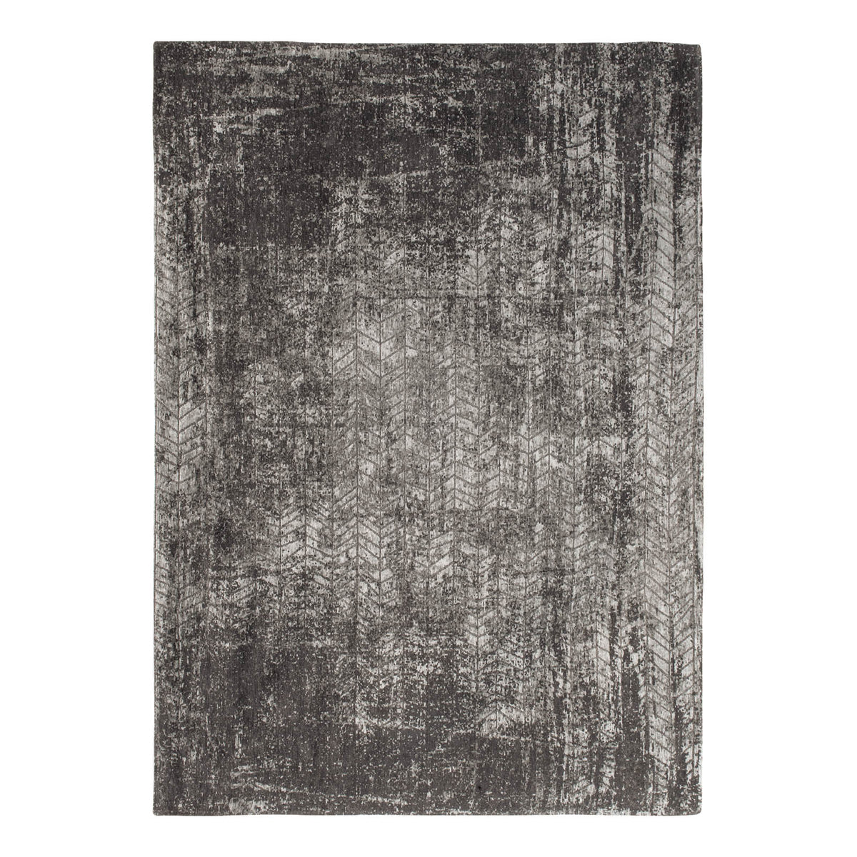 Ecorugs vloerkleed Harlem Contrast - zwart - 80x150cm