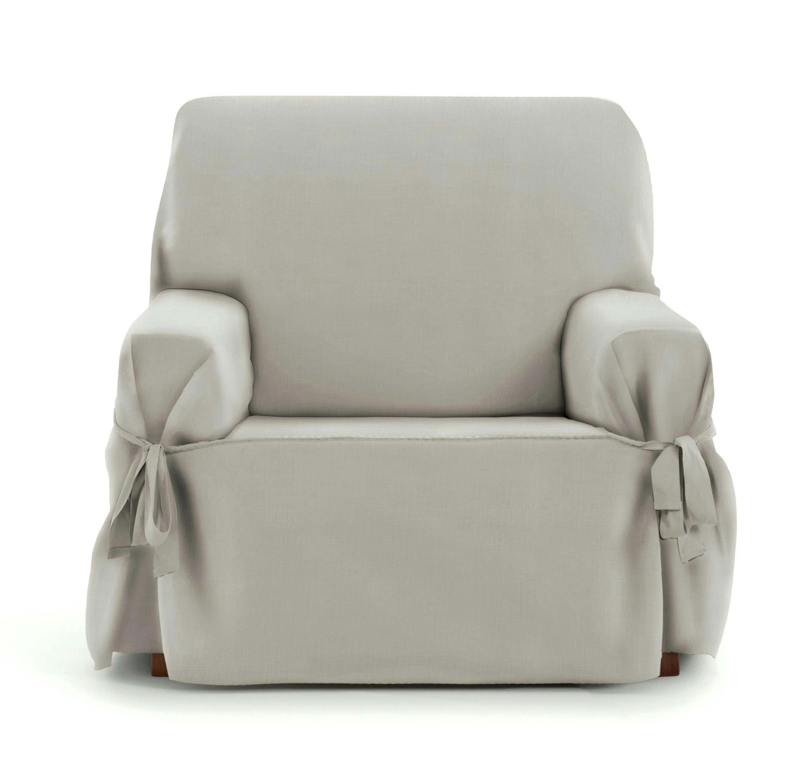 EYSA - Housse de fauteuil avec des rubans taupe 80 - 120 cm