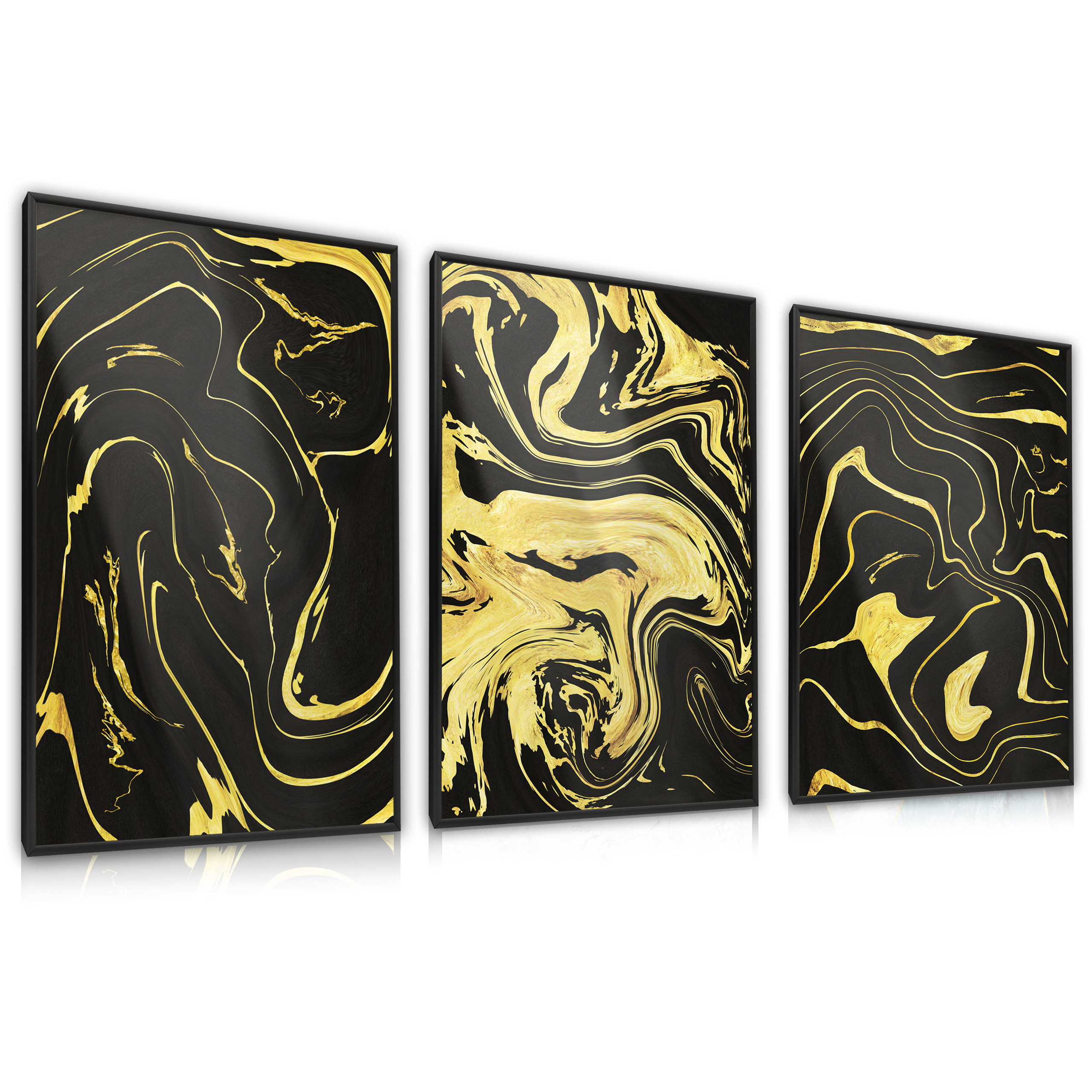 Zestaw 3x Plakat w Ramie ABSTRAKCYJNE Wzory 30x40cm