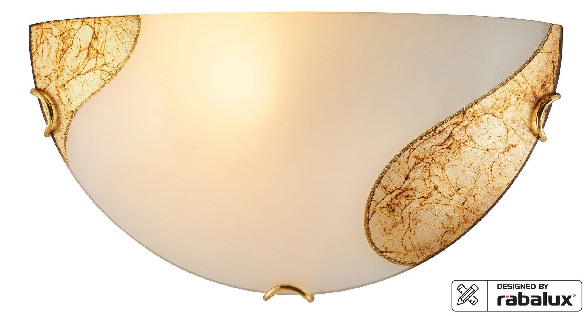 Kinkiet biało-złoty Art gold 1xE27x60W wym:30x30x30cm IP20 Rabalux