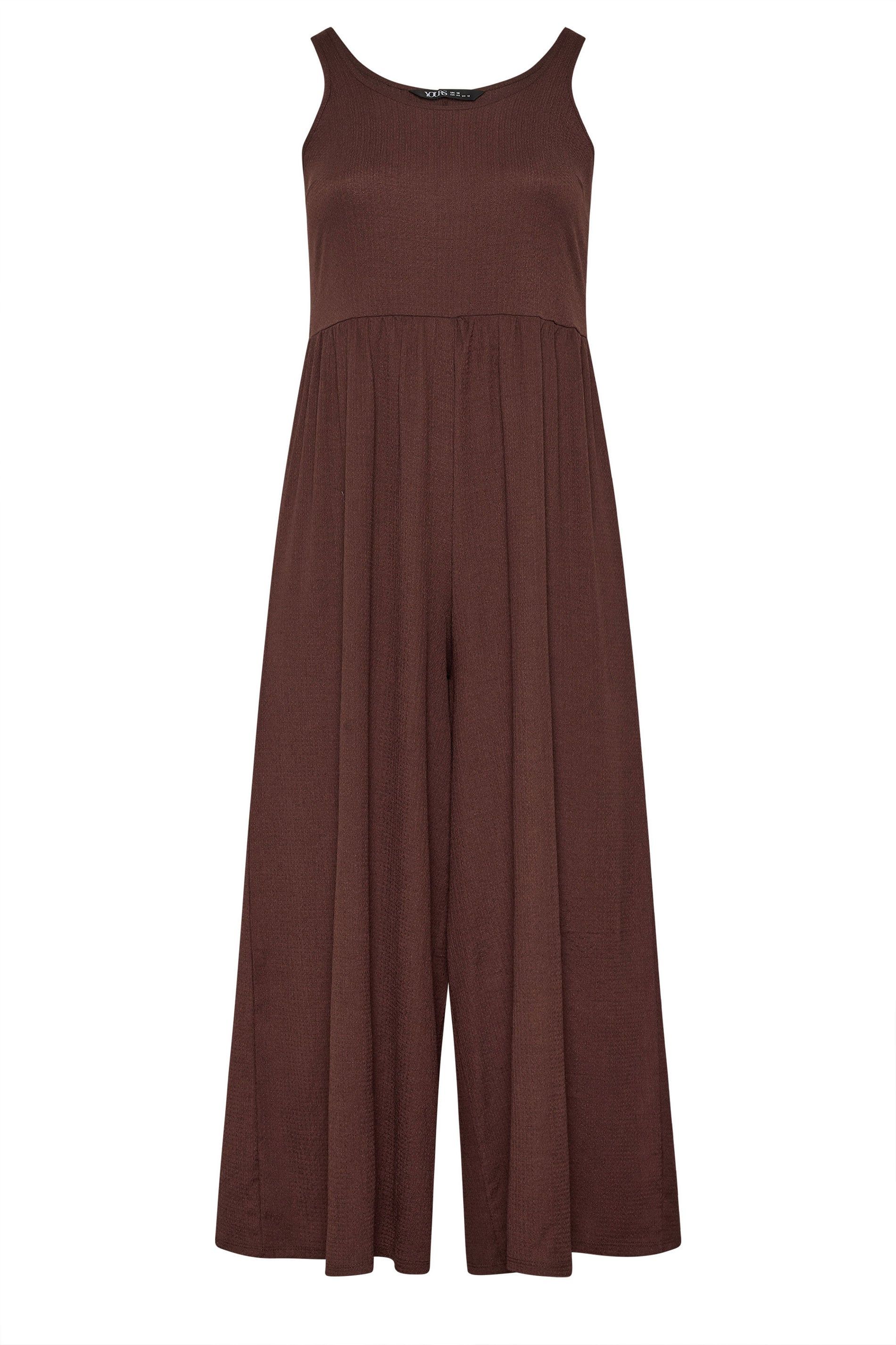 Yours Textured Wide Leg Jumpsuit
