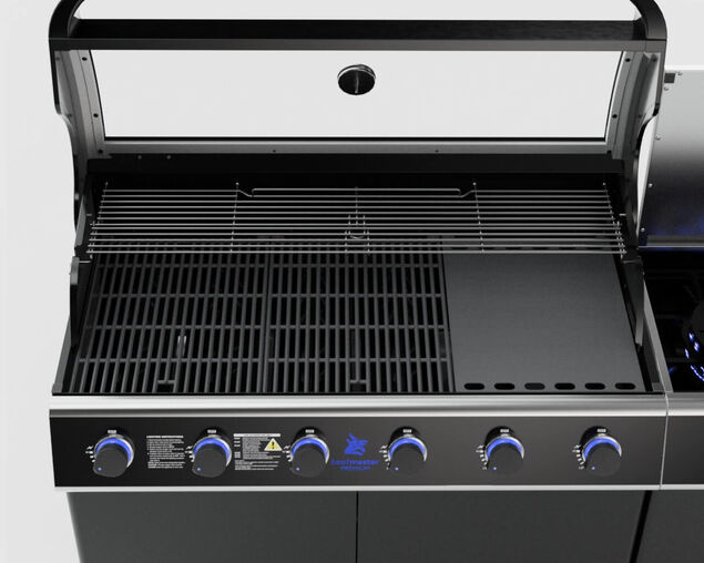 Beefmaster Premium 6 Burner Outdoor Kitchen with Range, Sink & Bench on Classic Carts