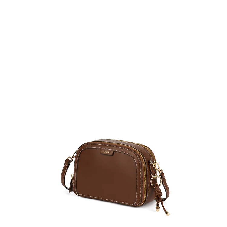 The Emmy - Hazelnut Vegan Leather Crossbody Bag