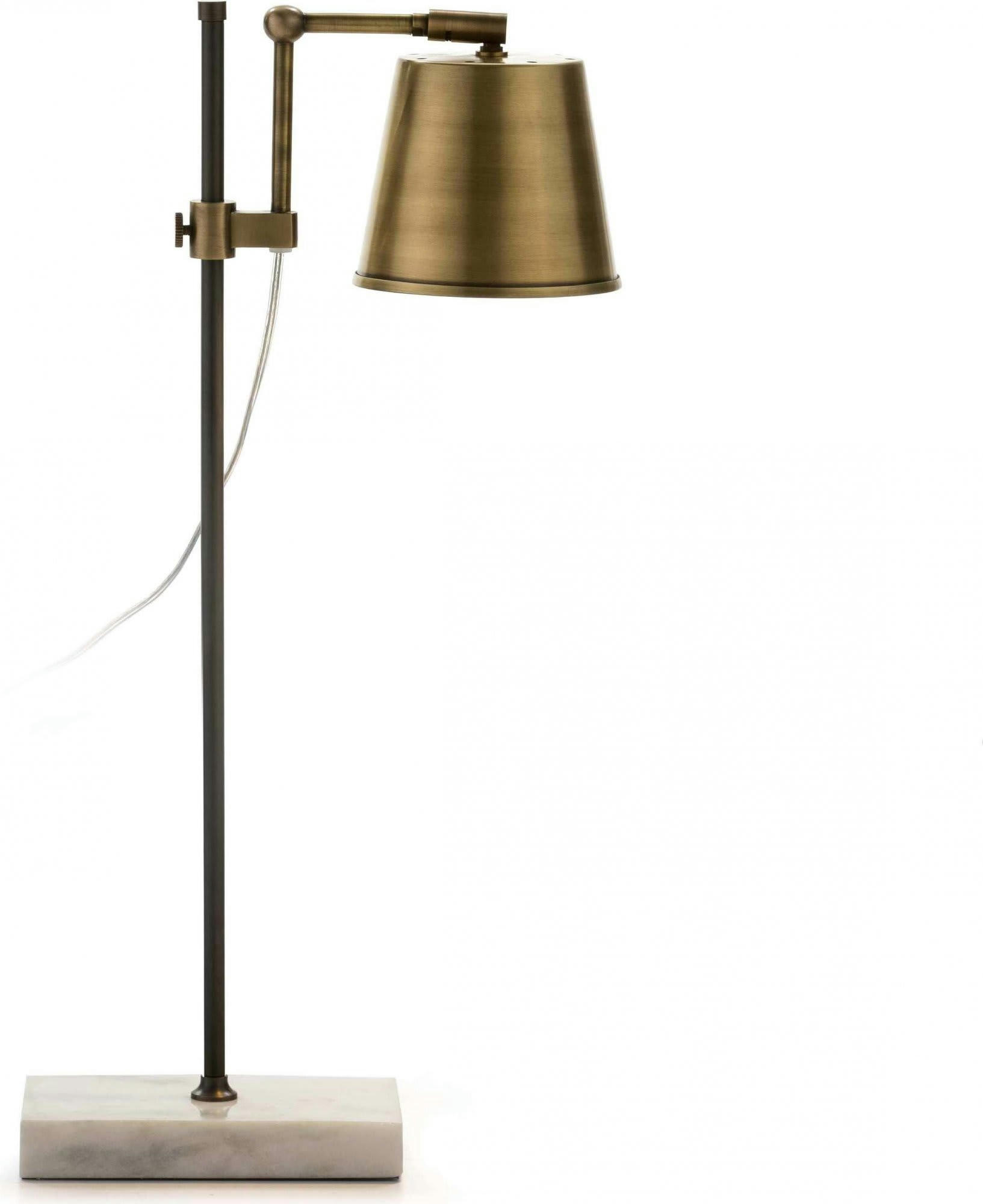 ALEROS - Lampe de chevet Marbre Blanc 32x14x71 cm