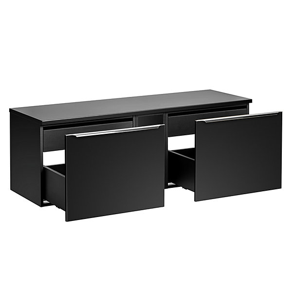 Meuble sous-vasque 140cm 2 niches eros Noir