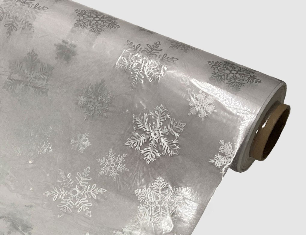 Folie Schneeflocken Silber