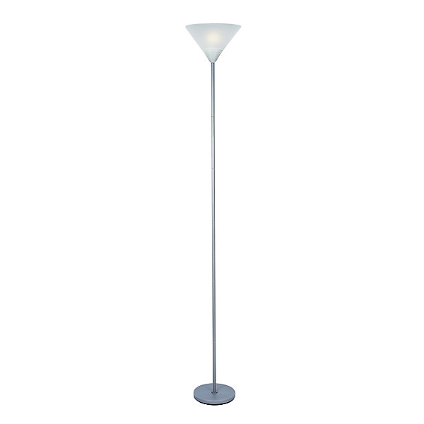 Lampadaire incandescent E27 gris mat